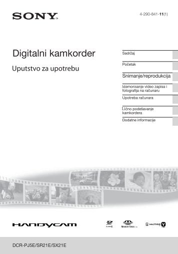 Sony DCR-PJ5E - DCR-PJ5E Mode d'emploi Serbe