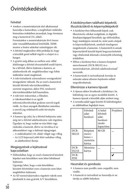 Sony DCR-PJ5E - DCR-PJ5E Consignes d&rsquo;utilisation Slovaque