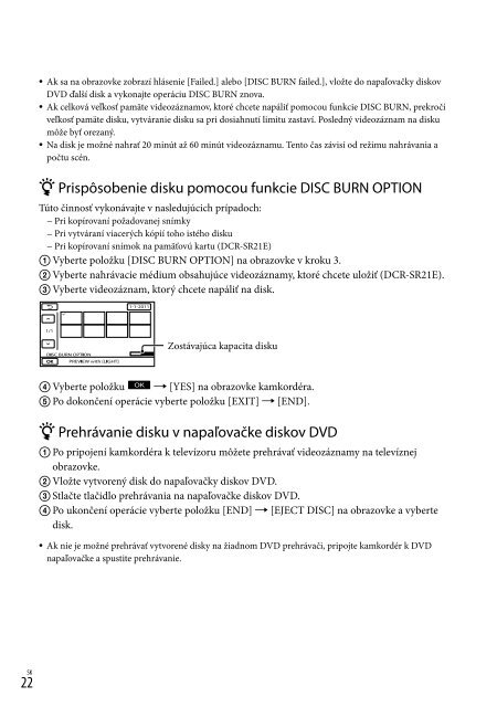 Sony DCR-PJ5E - DCR-PJ5E Consignes d&rsquo;utilisation Slovaque
