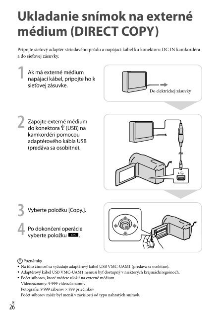 Sony DCR-PJ5E - DCR-PJ5E Consignes d&rsquo;utilisation Slovaque