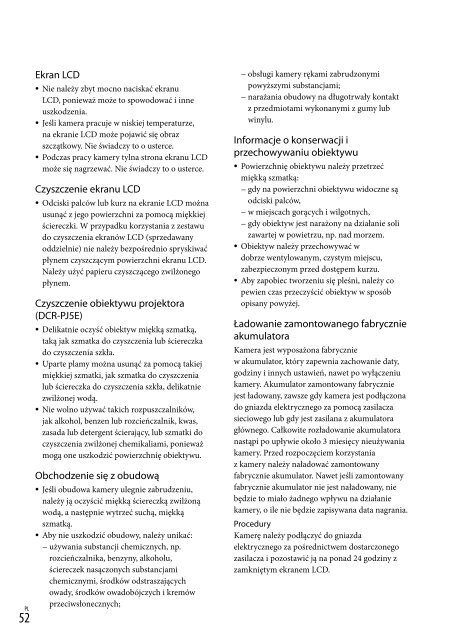 Sony DCR-PJ5E - DCR-PJ5E Consignes d&rsquo;utilisation Slovaque