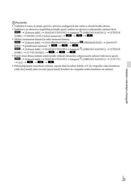 Sony DCR-PJ5E - DCR-PJ5E Consignes d&rsquo;utilisation Slovaque