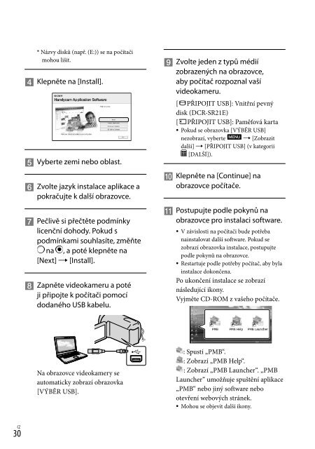 Sony DCR-PJ5E - DCR-PJ5E Consignes d&rsquo;utilisation Slovaque