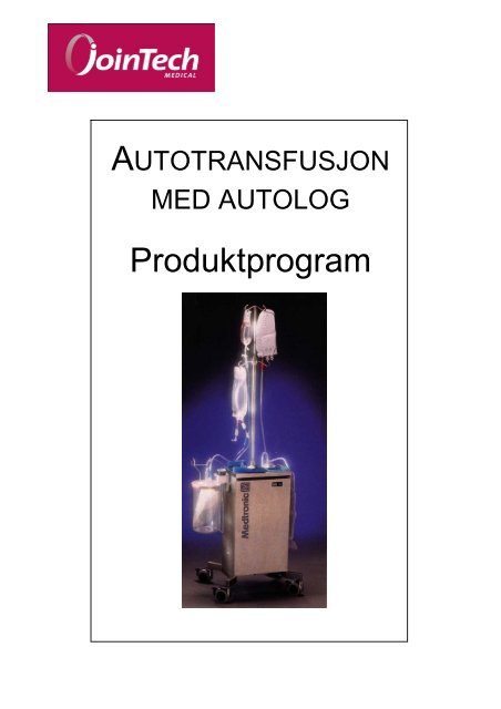 Autotransfusjon - Medtech-Norge