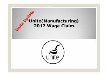 Unite Wage Claim 2017 Members update