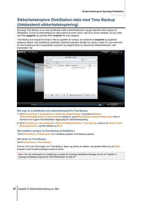 Brukerveiledning for Synology DiskStation Basert på DSM 4.0