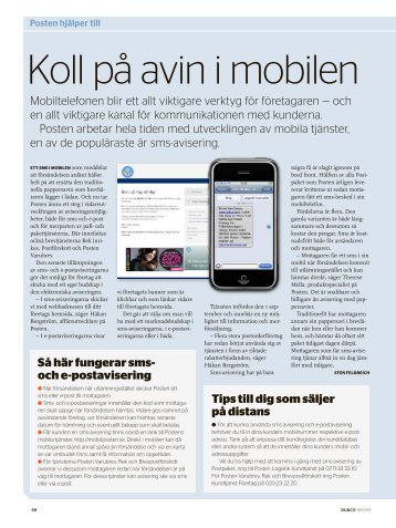 Så här fungerar sms- och e-postavisering - Posten