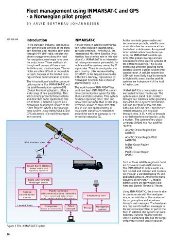 Fleet management using INMARSAT-C and GPS - a ... - Telektronikk