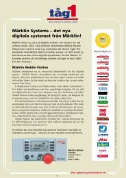 Märklin Systems - det nya digitala systemet från ... - FV Elektro AB