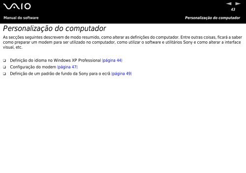 Sony PCG-K315Z - PCG-K315Z Manuel logiciel Portugais