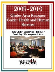 Glades Area Resource Guide 2009-10 - The Glades Initiative