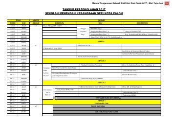 TAKWIM PERSEKOLAHAN 2017 ISI