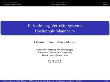 10.Vorlesung Verteilte Systeme Hochschule Mannheim
