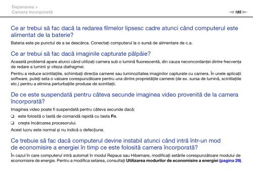 Sony VPCZ13C7E - VPCZ13C7E Istruzioni per l'uso Rumeno