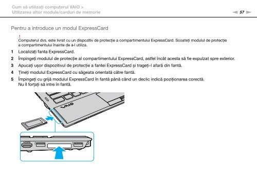 Sony VPCZ13C7E - VPCZ13C7E Istruzioni per l'uso Rumeno