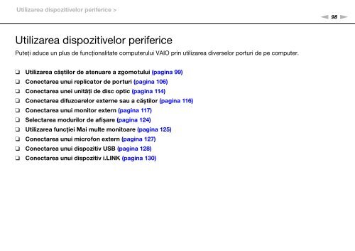 Sony VPCZ13C7E - VPCZ13C7E Istruzioni per l'uso Rumeno