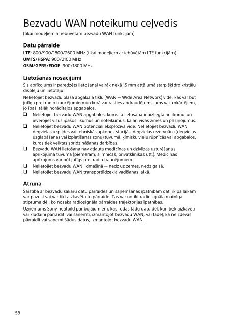 Sony SVP1321L1R - SVP1321L1R Documents de garantie Estonien