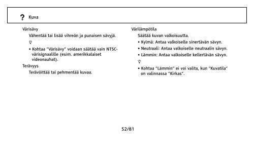 Sony KDL-32NX500 - KDL-32NX500 Consignes d&rsquo;utilisation Finlandais