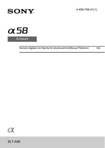 Sony SLT-A58Y - SLT-A58Y Istruzioni per l'uso Albanese