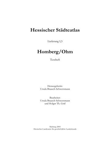 Hessischer Städteatlas Homberg/Ohm