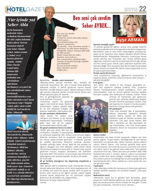 HOTEL GAZETESİ  - MART  2 SAYI 2017 -