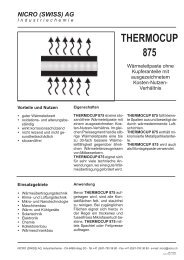 THERMOCUP 875 Wärmeleitpaste - NICRO