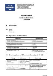 PEDOTHERM Erdsondenrohre - bei WIROPLAST-MAUDERLI ...