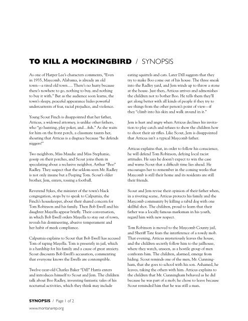 to kill a mockingbird plot synopsis