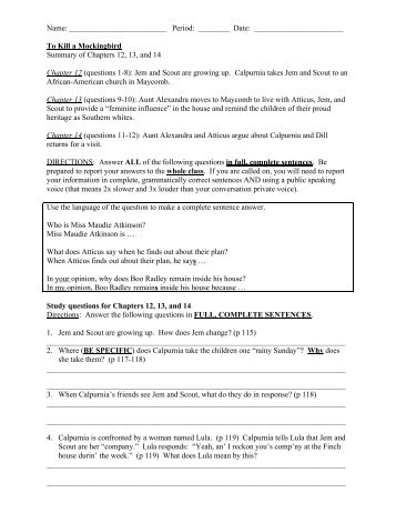 to kill a mockingbird chapter 4 summary to kill a mockingbird chapter 4 summary