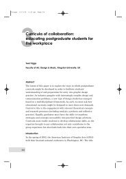 Curricula of collaboration: educating postgraduate students for the ...