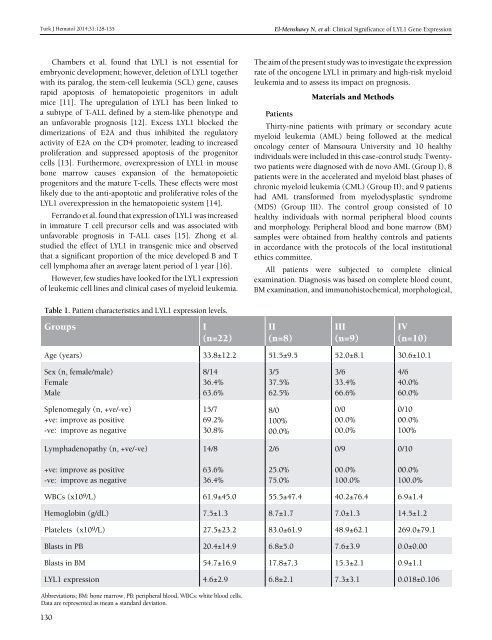 Turkish Journal of Hematology Volume: 31 - Issue: 2