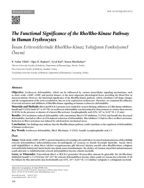 Turkish Journal of Hematology Volume: 31 - Issue: 2