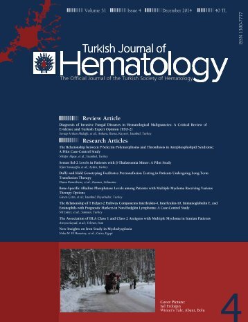 Turkish Journal of Hematology Volume: 31 - Issue: 4