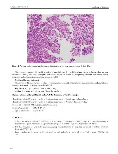 Turkish Journal of Hematology Volume: 31 - Issue: 4