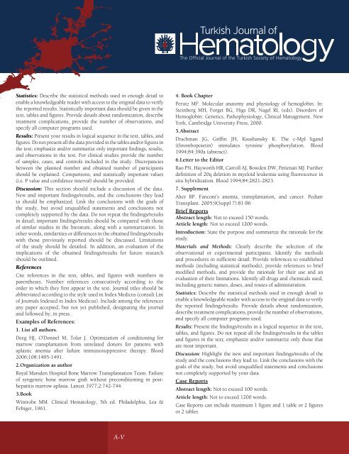 Turkish Journal of Hematology Volume: 31 - Issue: 4