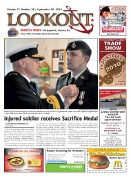 Injured soldier receives Sacrifice Medal - Lookout Newspaper