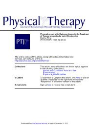 Phonophoresis with Hydrocortisone in the ... - Physical Therapy