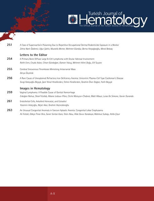 Turkish Journal of Hematology Volume: 33 - Issue: 3