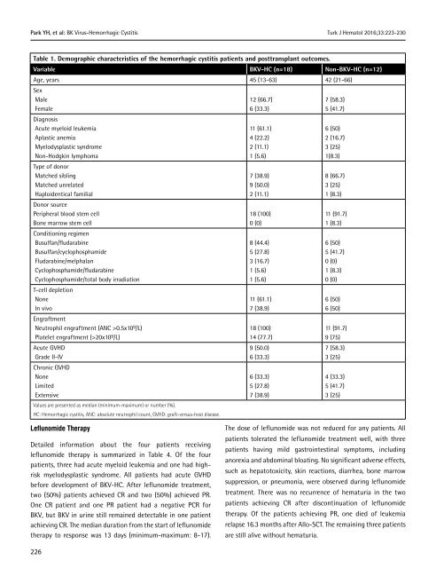 Turkish Journal of Hematology Volume: 33 - Issue: 3