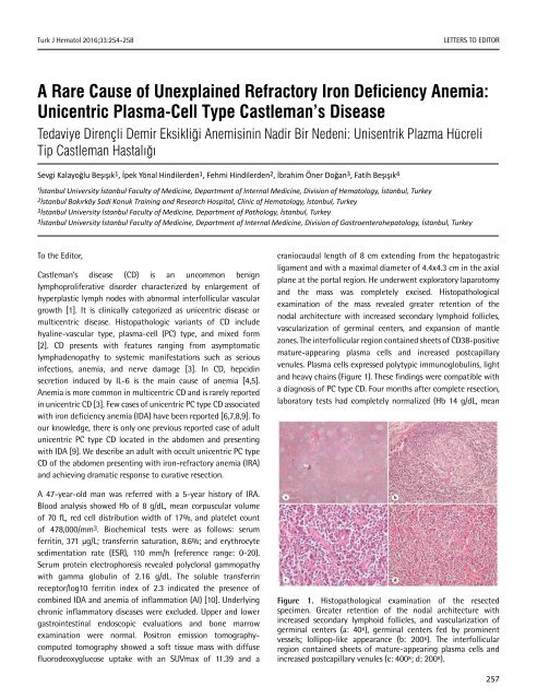 Turkish Journal of Hematology Volume: 33 - Issue: 3