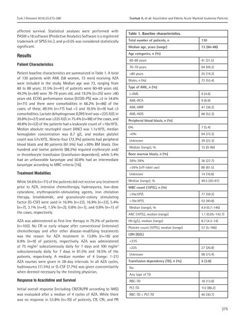 Turkish Journal of Hematology Volume: 33 - Issue: 4