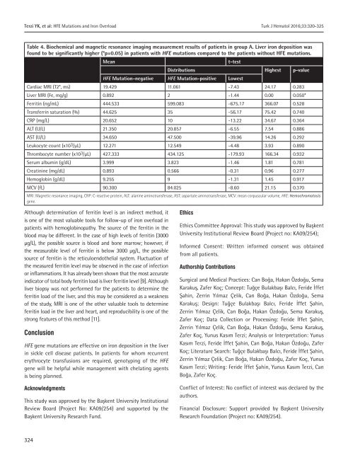 Turkish Journal of Hematology Volume: 33 - Issue: 4