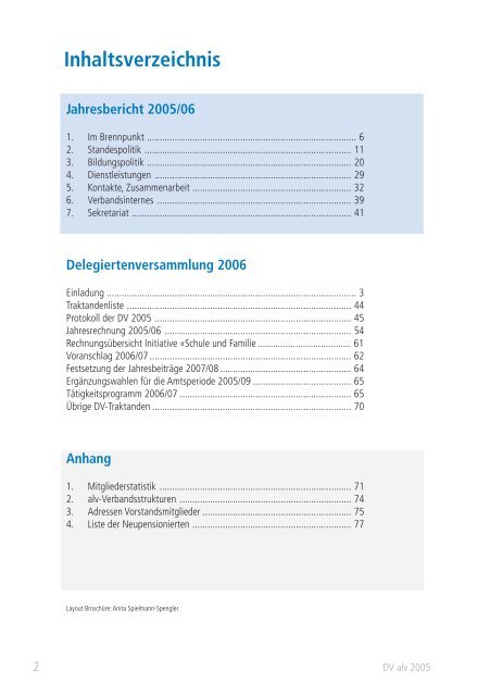 Jahresbericht 2005/06 - alv