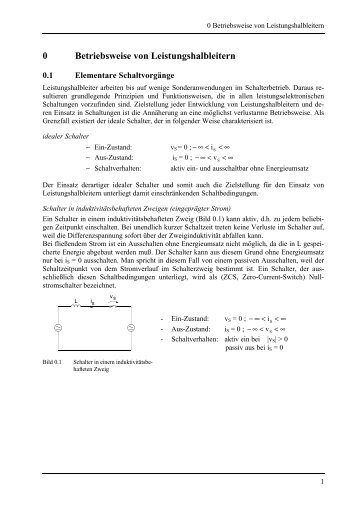 0 Betriebsweise von Leistungshalbleitern