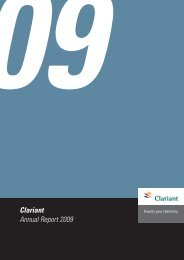 Clariant Annual Report 2009
