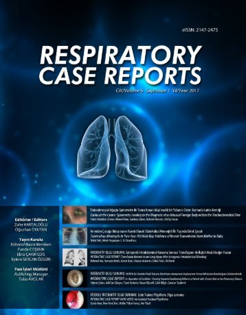 Respircase Cilt: 6 - Sayı: 1 Yıl: 2017