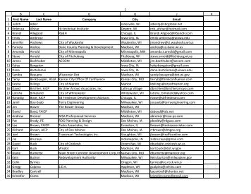 Conference Attendees contact list - American Planning Association ...