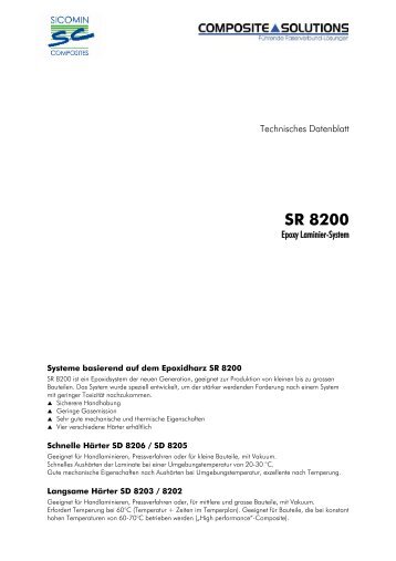 Technisches Datenblatt SR 8200 / SD 820x