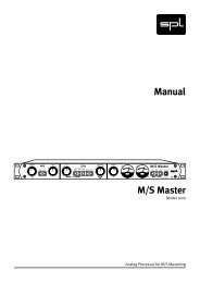 SPL M/S Master - Manual