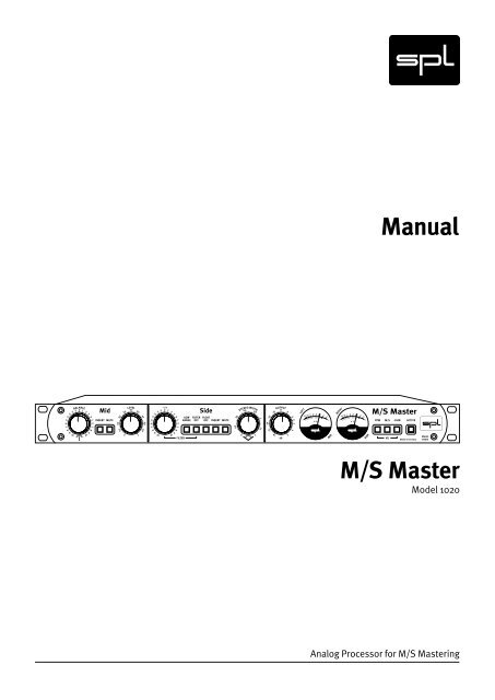 SPL M/S Master - Manual